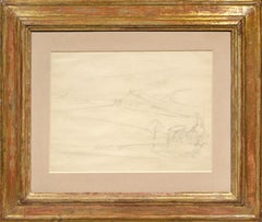 Studio per "Paysage de Fribourg" - 1943 un disegno di Balthus (1908 - 2001)