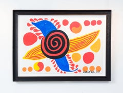 Alexander Calder Yin Yang and Pinwheel 1969 Gouache on Canson Paper Signed