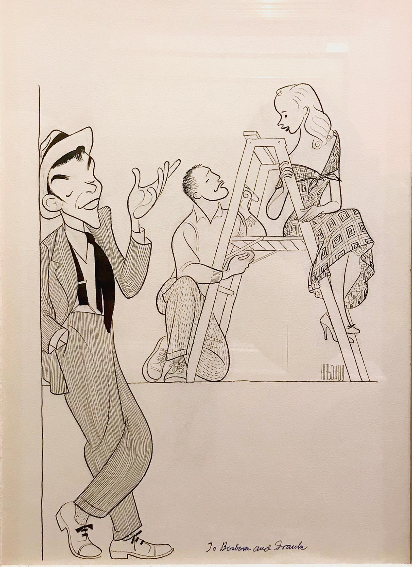„Frank Sinatra, Paul Newman und Eva Marie Saint“  – Art von Albert Al Hirschfeld