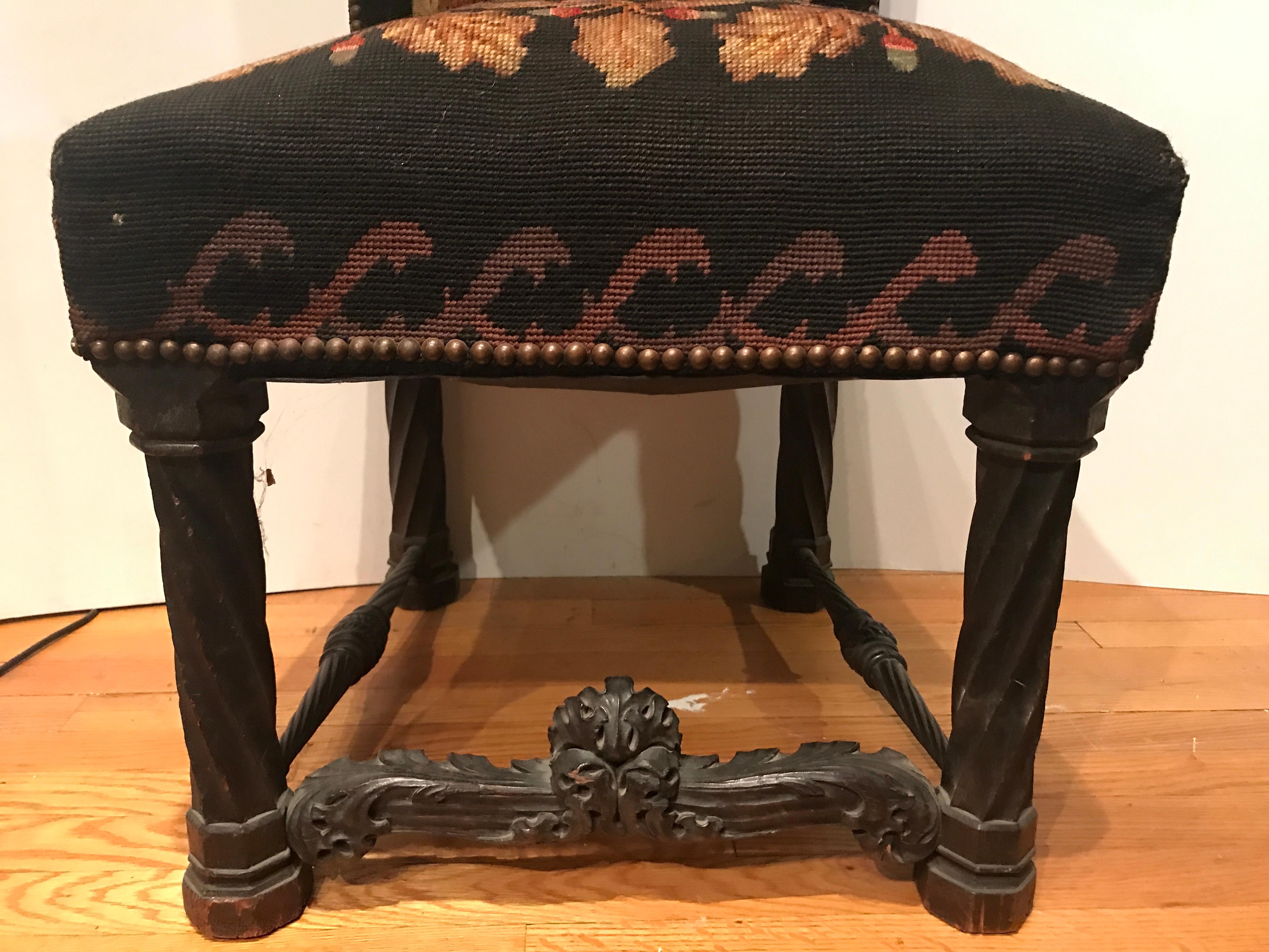 English Pre-Raphaelite Tapestry Side Chairs  For Sale 6