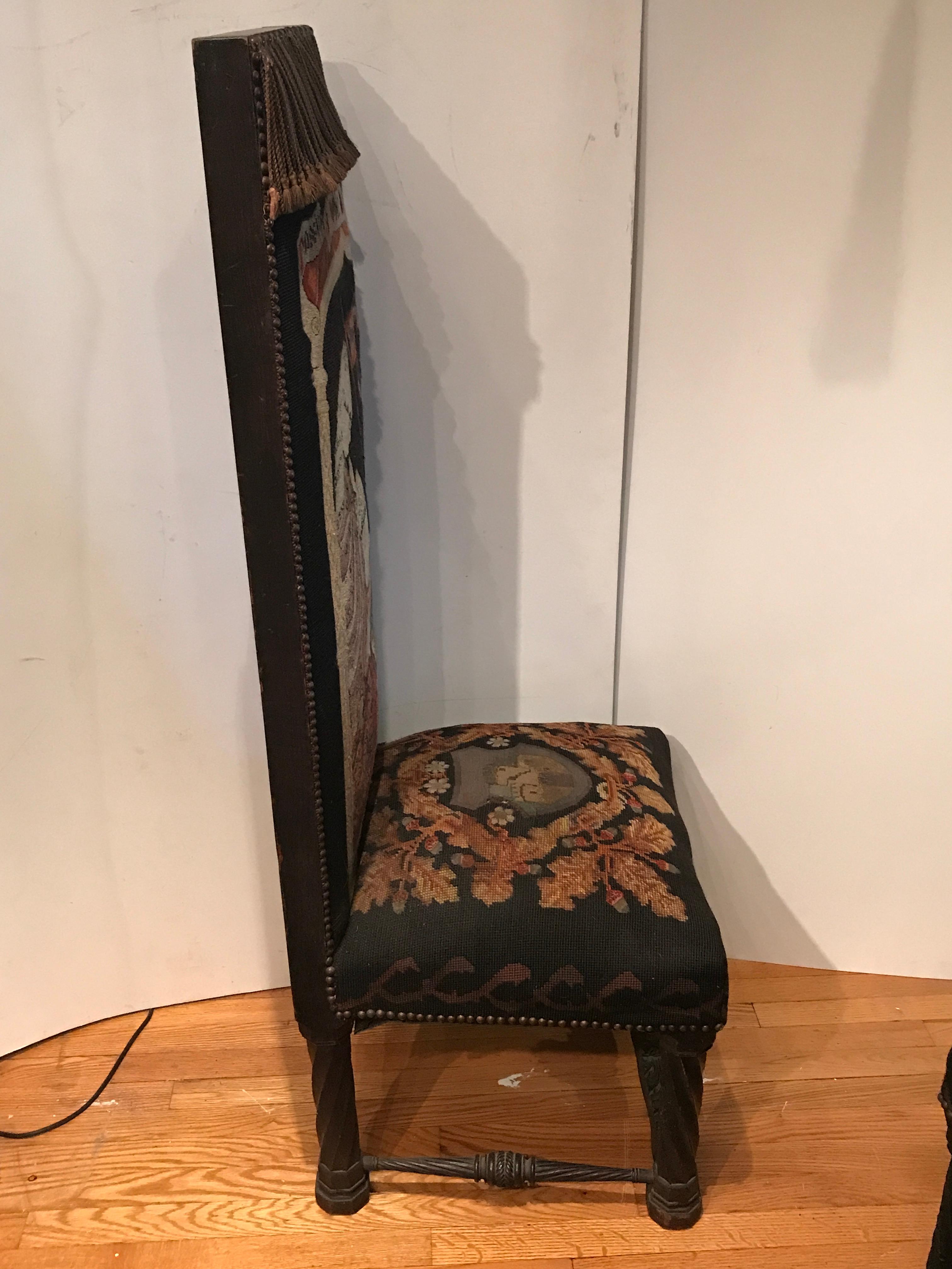 English Pre-Raphaelite Tapestry Side Chairs  For Sale 8