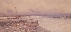 Impressionist Fishermen on Rocky New England Coast