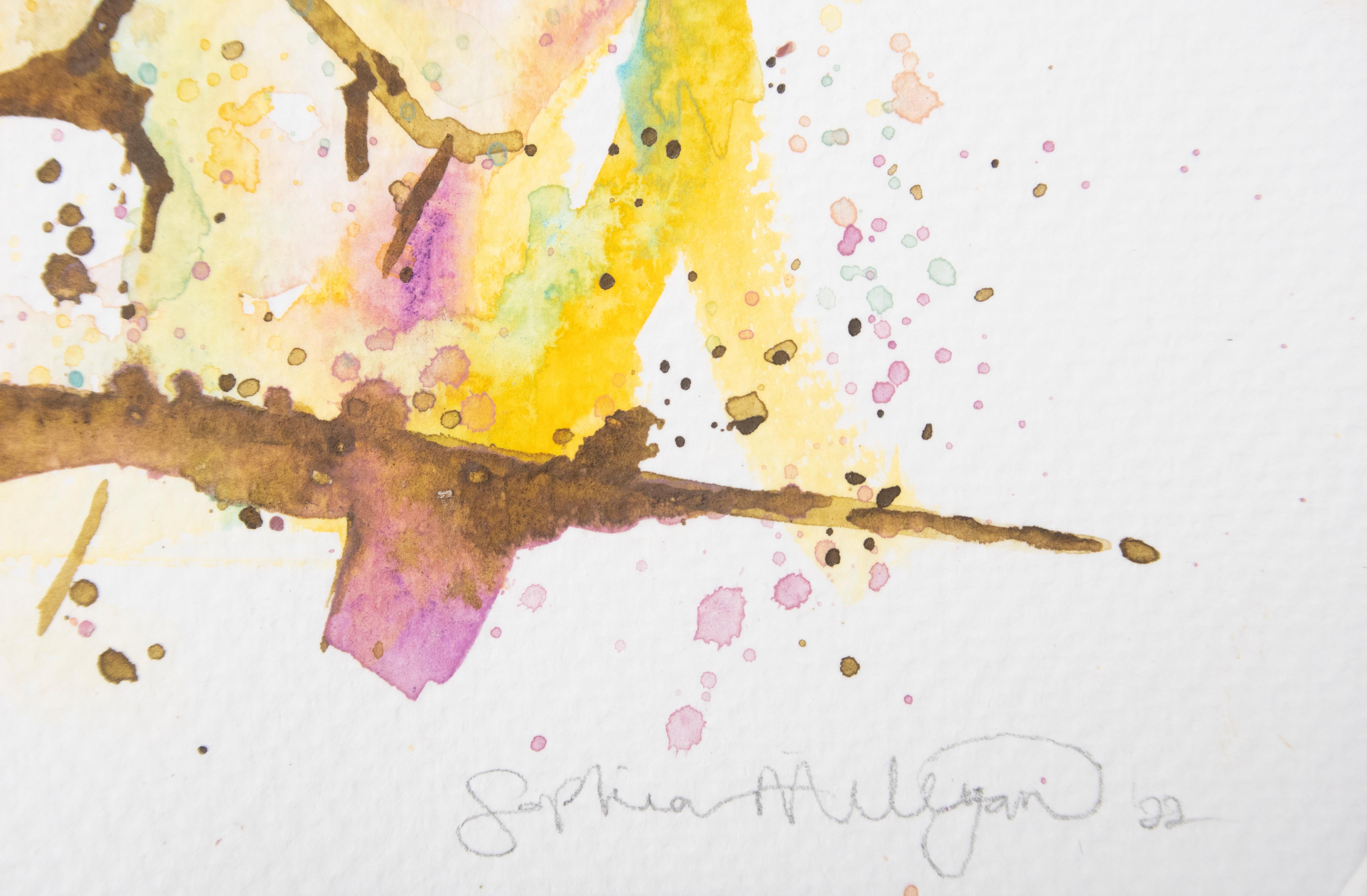 SOPHIA MILLIGAN
'Prye'
Original Artwork, Unframed
_________________

Plein air contemporary watercolour painting from the series 'Stone and Air'. 
A work in hot pastel colors reflecting the high summer heat on the sculptural forms of the ancient