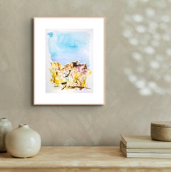 'Prye' Paisaje contemporáneo cielo azul, piedra amarilla, tierra y aire