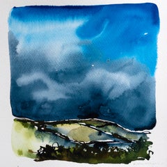 'Clearing Skies'. Contemporary Landscape, Rural, Countryside, Clouds, Moody sky