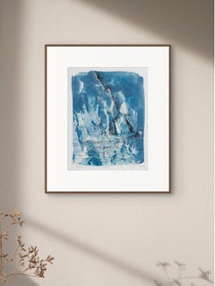 'Omvetya I'. Blue white ocean landscape abstract nature drawing