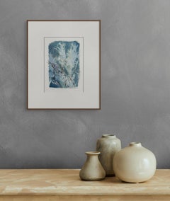 Omvetya II". Blu bianco riva oceano paesaggio natura astratta disegno