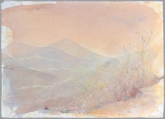 'Lugar de Encuentro' Paisaje de montaña pintura tierra neutra pastel natural