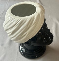 Italian Ceramic 'Testa di Moro' Vase or Jardiniere by Piero Fornasetti, Milan