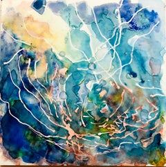 Gestural abstract ocean seacape painting by Ellen Blum - Water 2