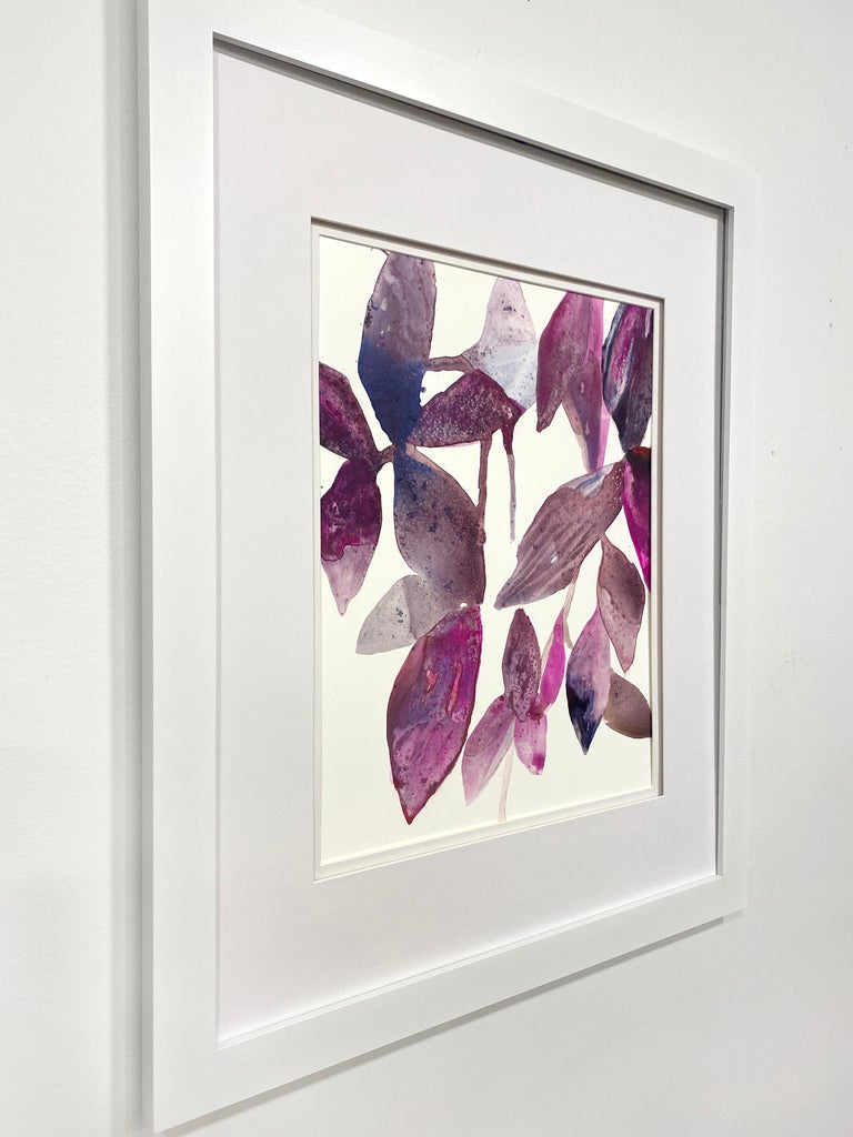 Framed Botanical Watercolor by Rachel Kohn - Plant Puddle #2 For Sale 1