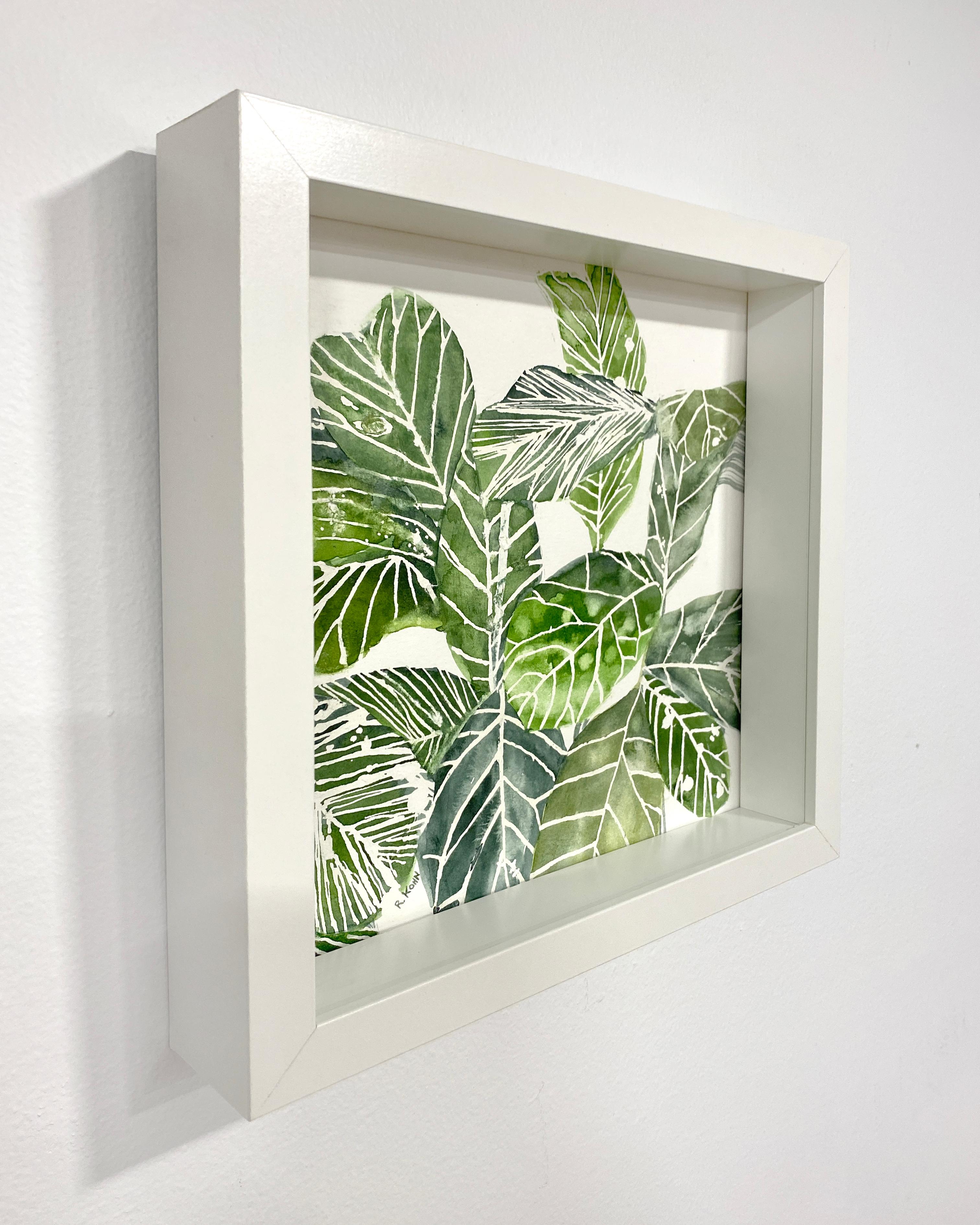 These beautiful watercolor and ink botanical plant paintings allow the viewer to be absorbed in her process as much as the imagery itself and enjoy the play of pattern and design within the pools of green within the foliage. The choice of plants to