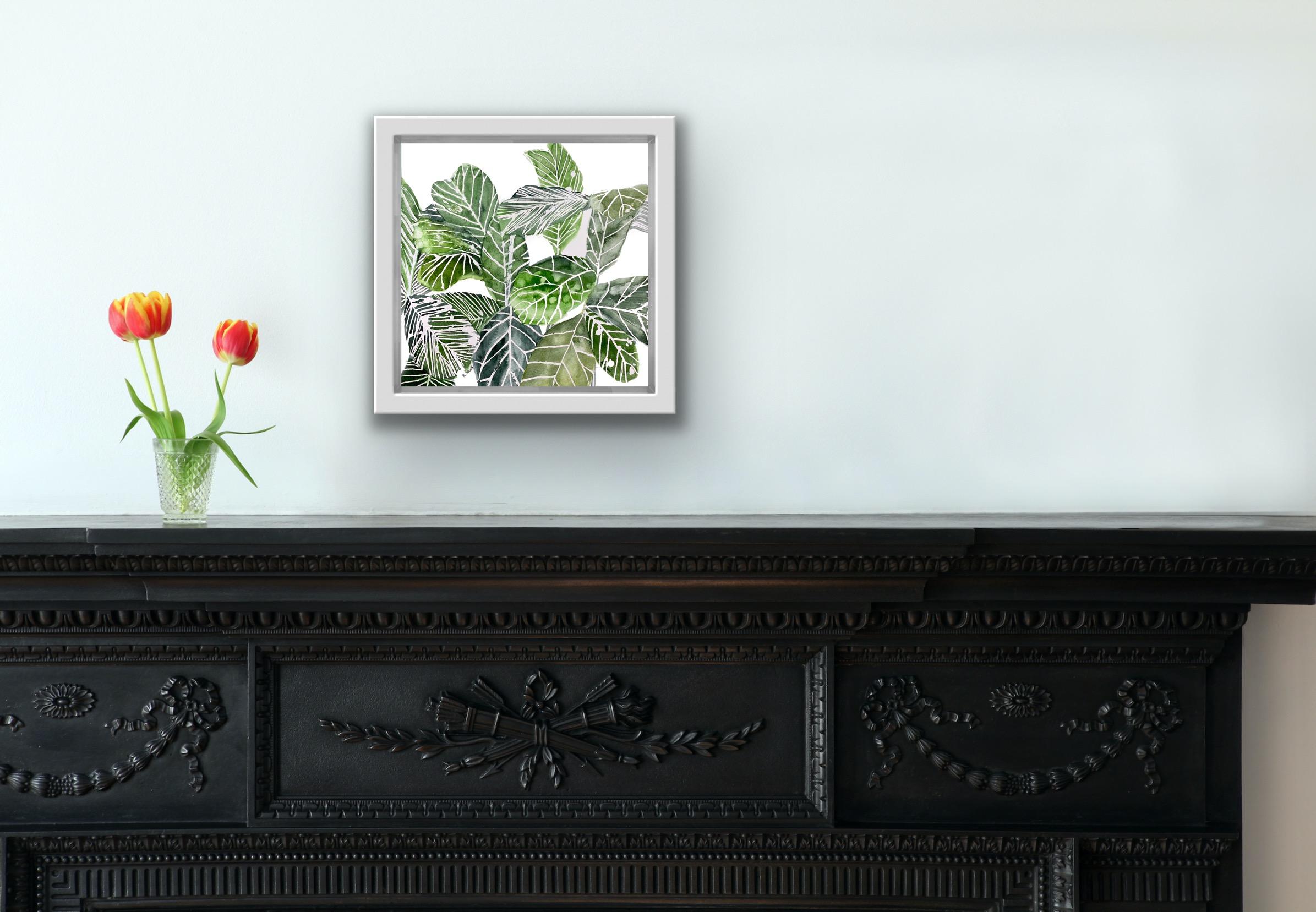 Square Framed Botanical Watercolor by Rachel Kohn - Plant Life #3 For Sale 2