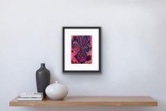 Vivid pink and magenta octopus painting / drawing by Denise Sfraga - Brooding 5
