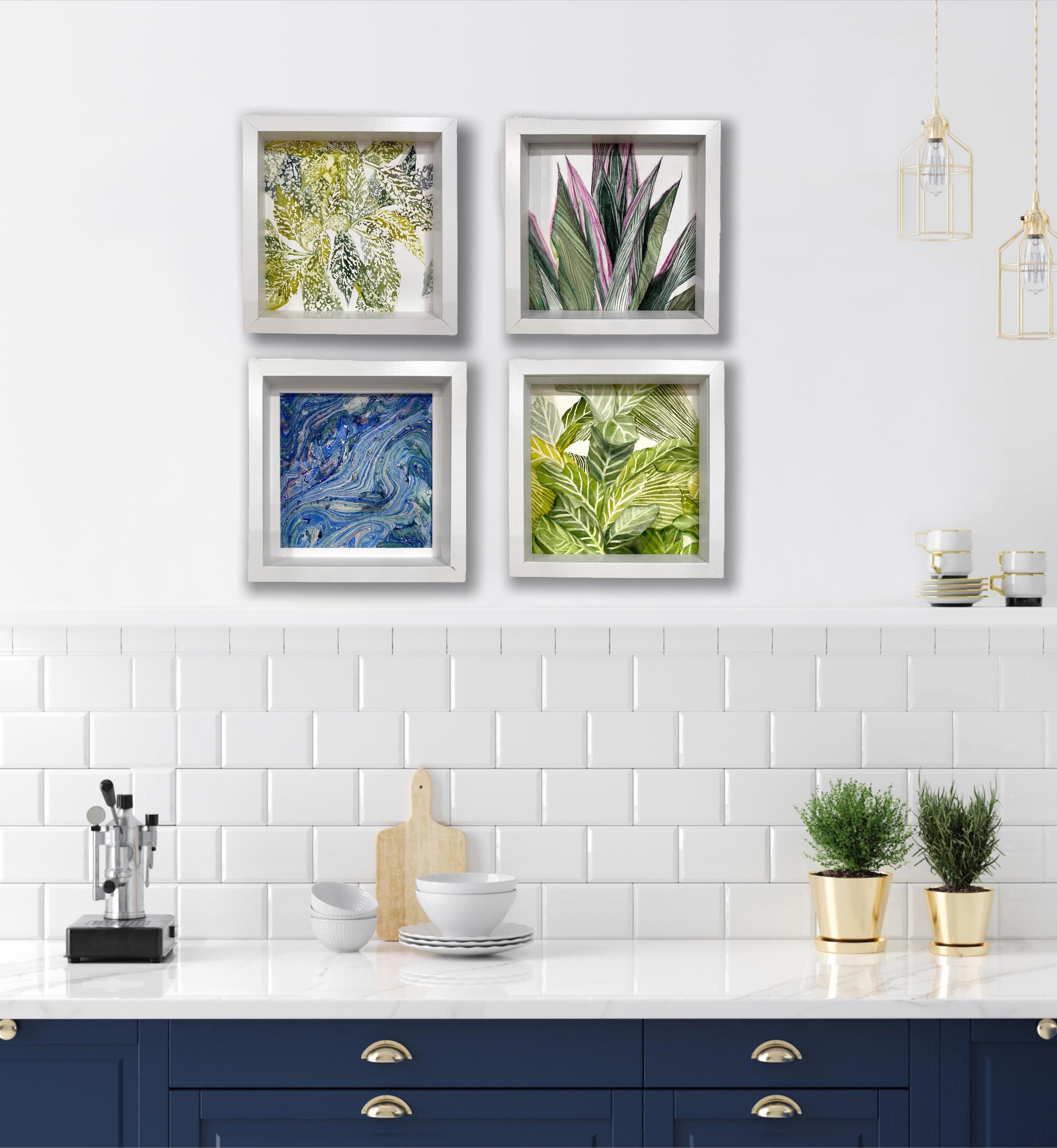 Rachel Kohn's beautiful rendered abstract yet representational still life watercolors of plant life liven up any space, from the urban jungalow to modern green interiors. Often purchased as sets, mix and match to create a beautiful salan style wall.