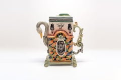 Colorful Ceramic Swan Teapot