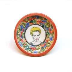 Ceramic Blonde Portrait Hanging Plate