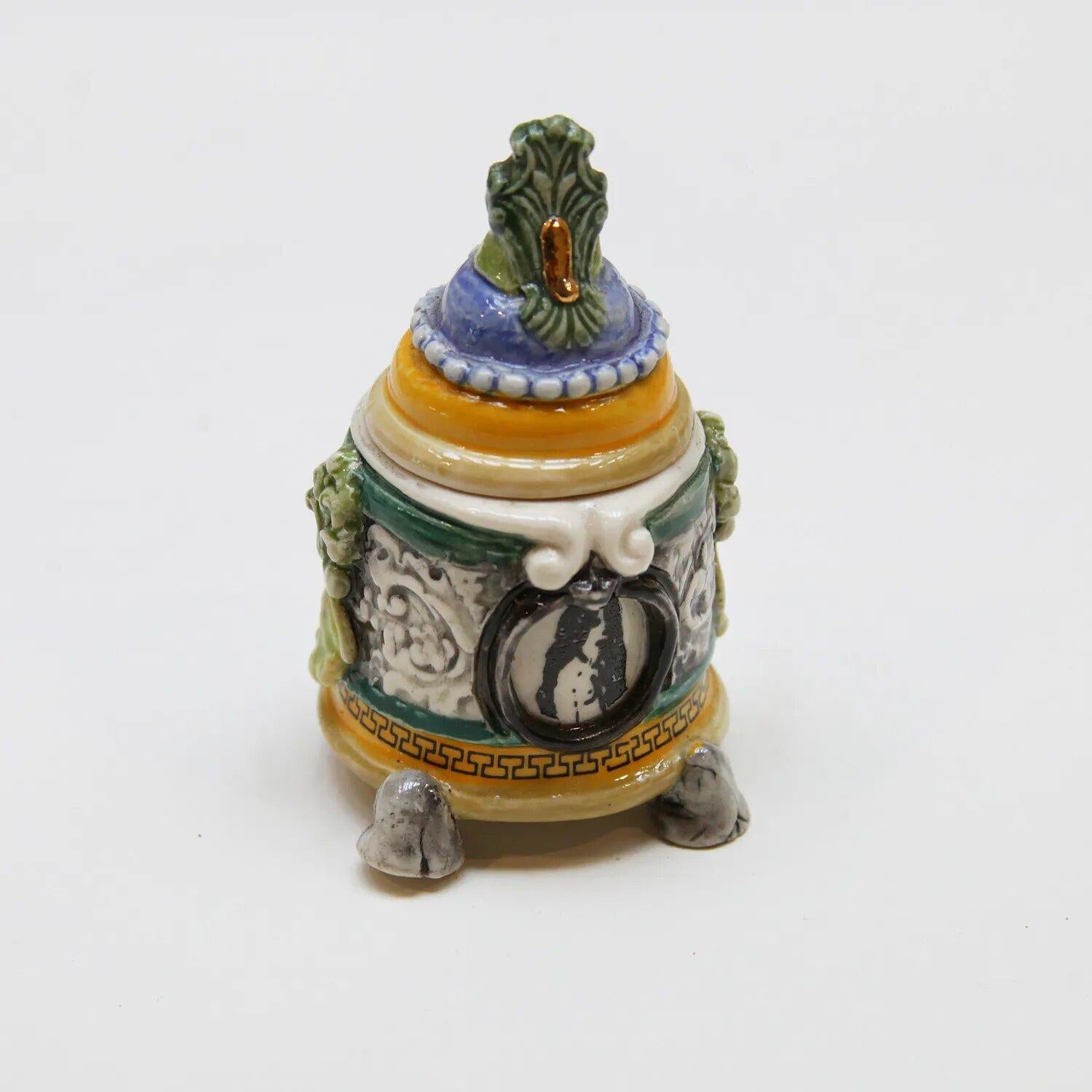 Ceramic Avant-Garde French Motif Lidded Jar - Art by Ron Carlson
