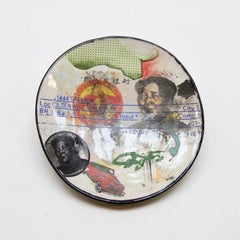 Used Ceramic Pop Art General Mao Hanging Plate