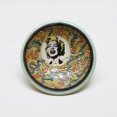 Ceramic Pop Art Laughing Marilyn Hanging Plate