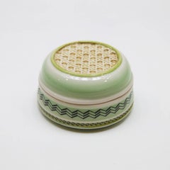 Ceramic Functional Zigzag Lidded Container