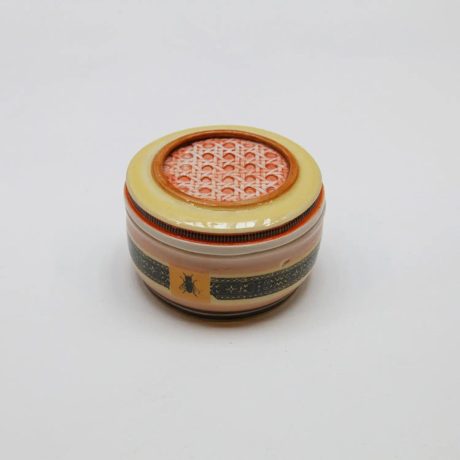 Ceramic Functional Fly Lidded Container - Art by Ron Carlson
