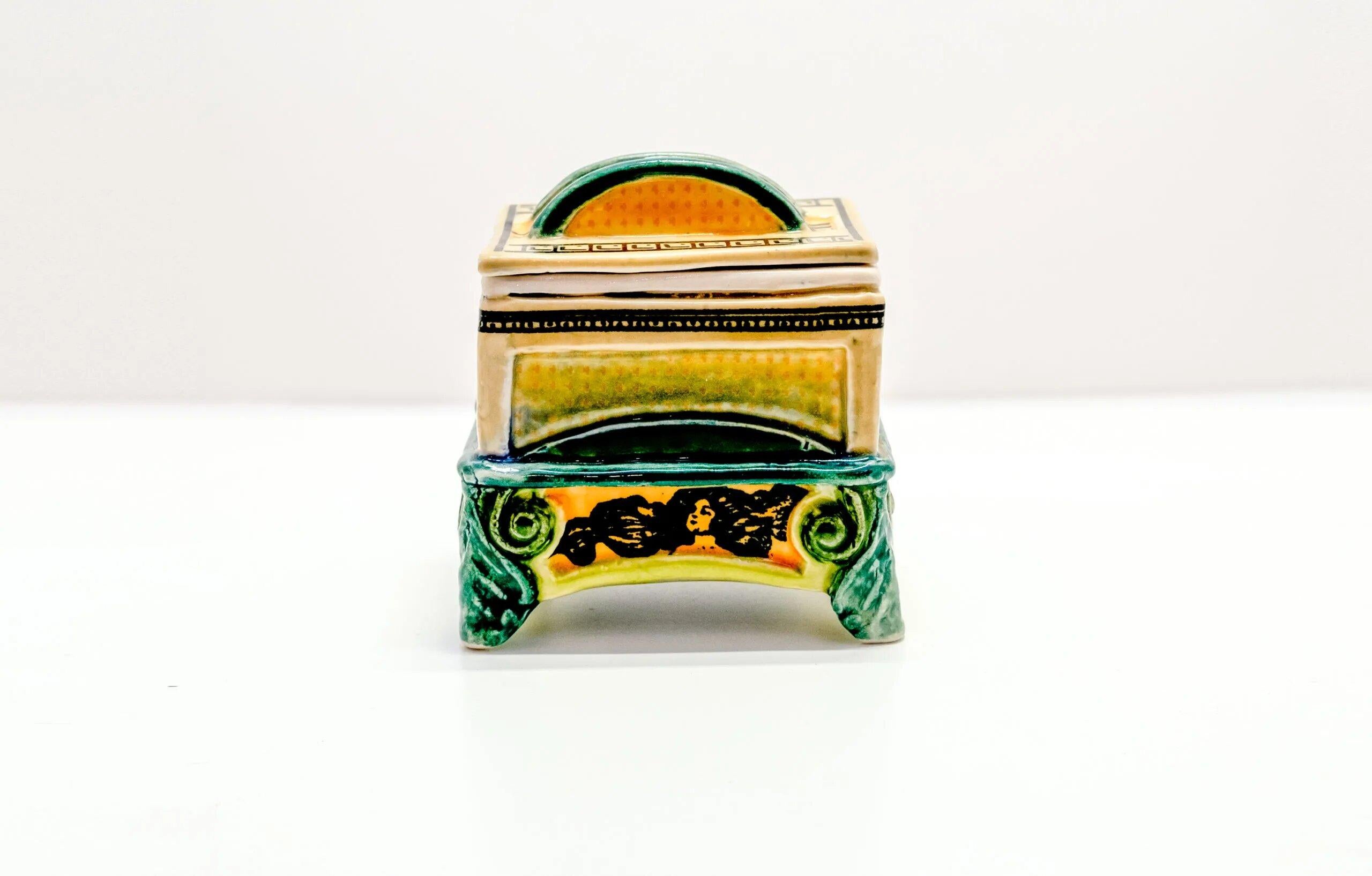 Ceramic Avant-Garde Decorative Lidded Container - Art by Ron Carlson