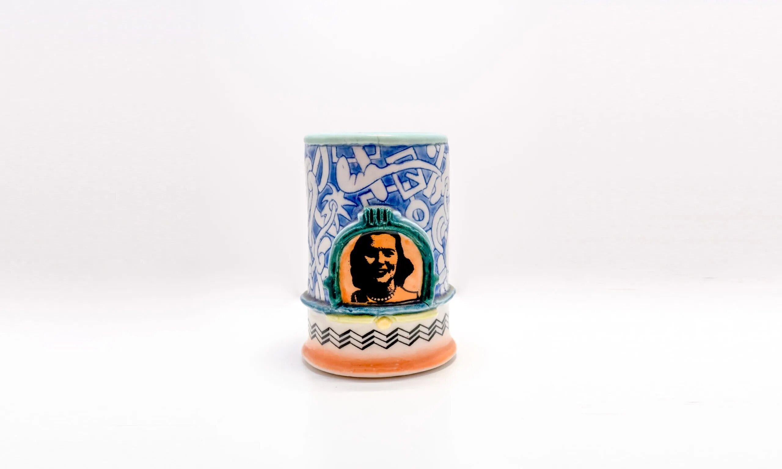 Ceramic Avant-Garde Portrait Cup - Art by Ron Carlson