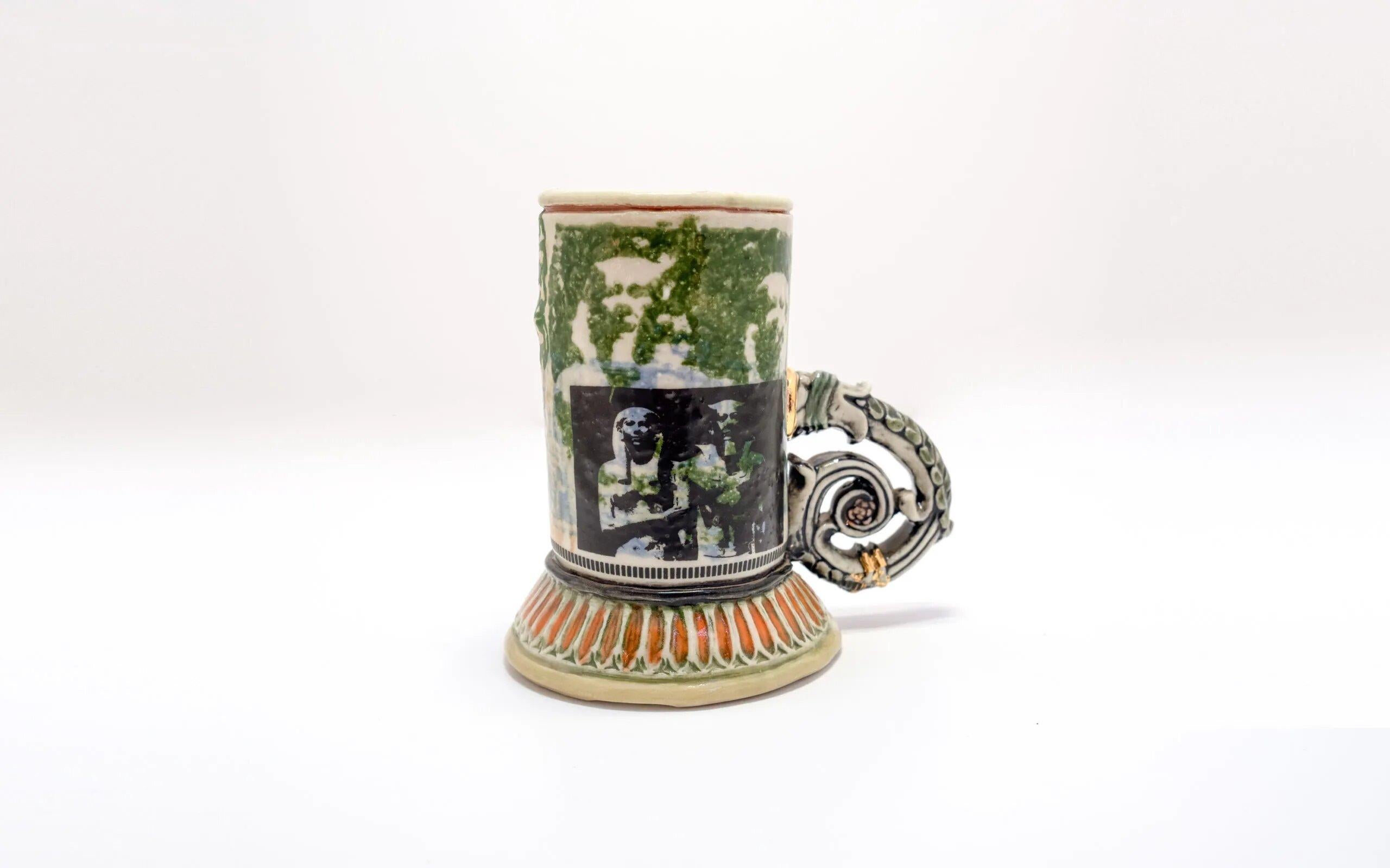 Ceramic Avant-Garde Pharaoh Cup - Art by Ron Carlson