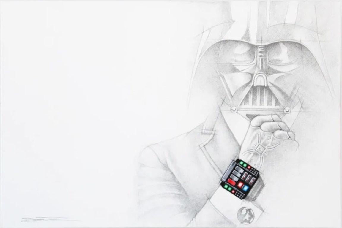 Pop Art Realistic Painting, "Vader Upgrade"