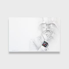 "Vader Upgrade", Pop Art Acrylic Painting, Pointillism Style, 2010-