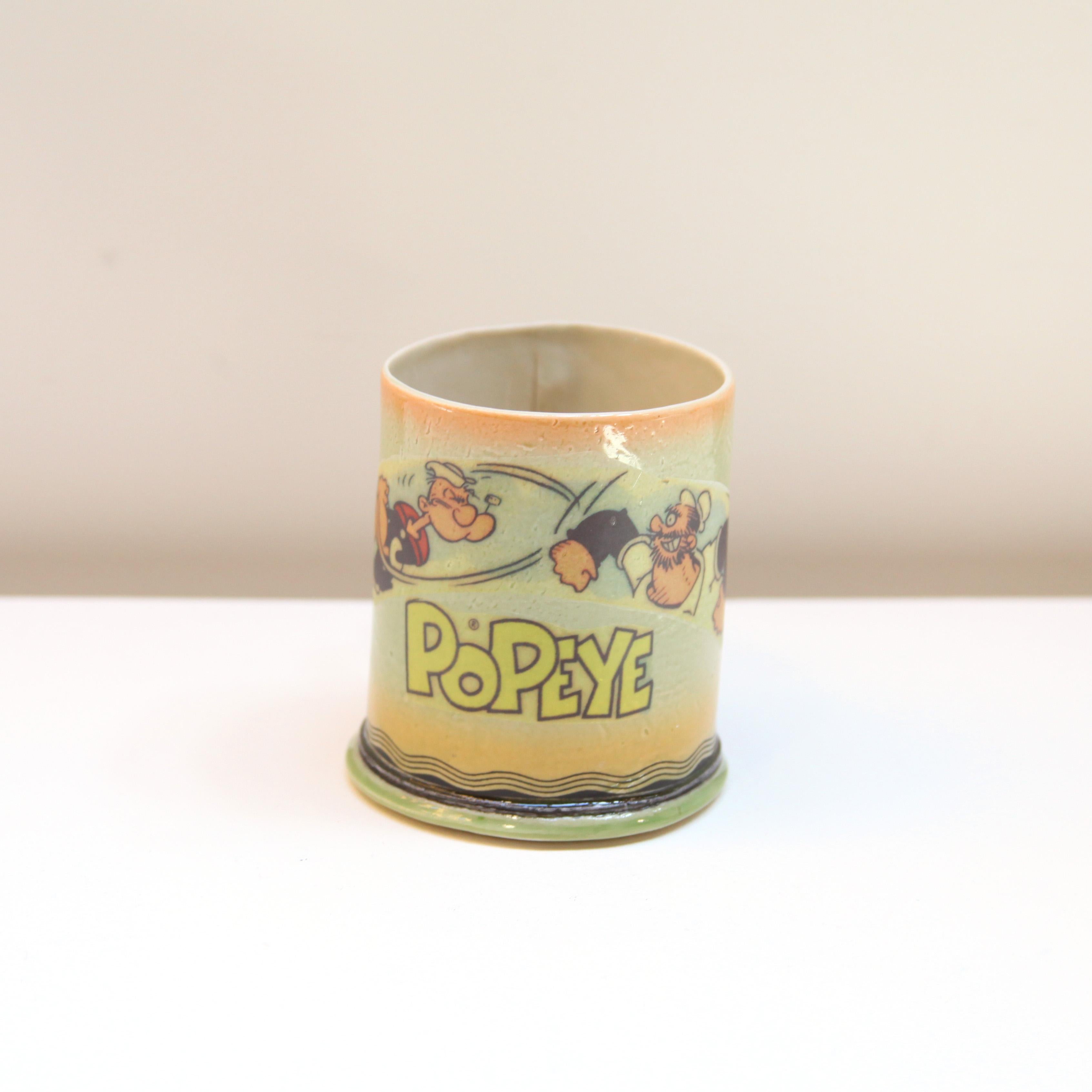 Contemporary Functional Vessel, "Popeye Cup I" - Art by Ron Carlson