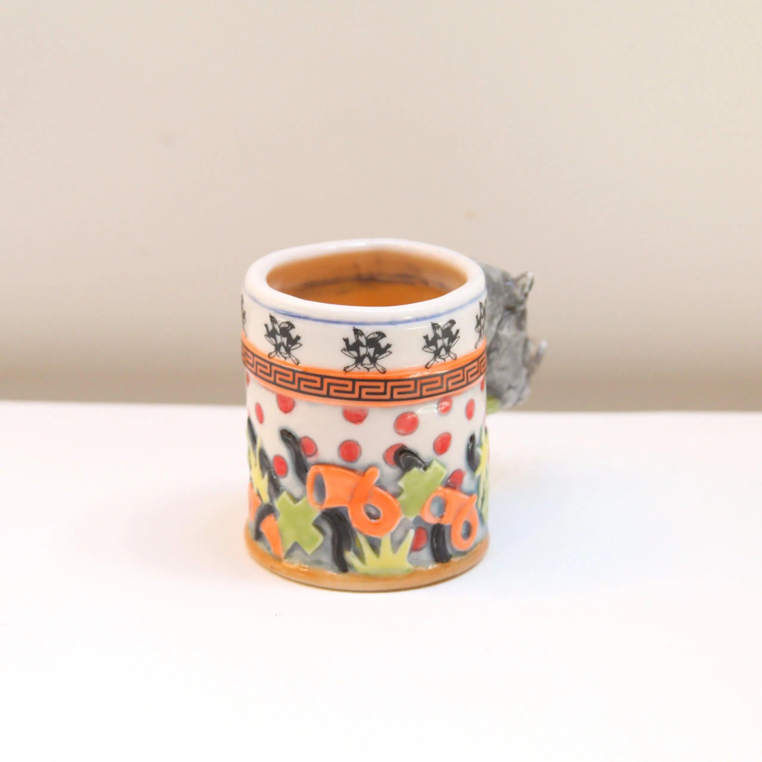 Tasse en cramique Animal Pop Culture Rhino - Pop Art Art par Ron Carlson