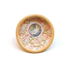 Ceramic Animal Goose Hanging Plate, Pop Art, Signed, 2010+, 4.75 in