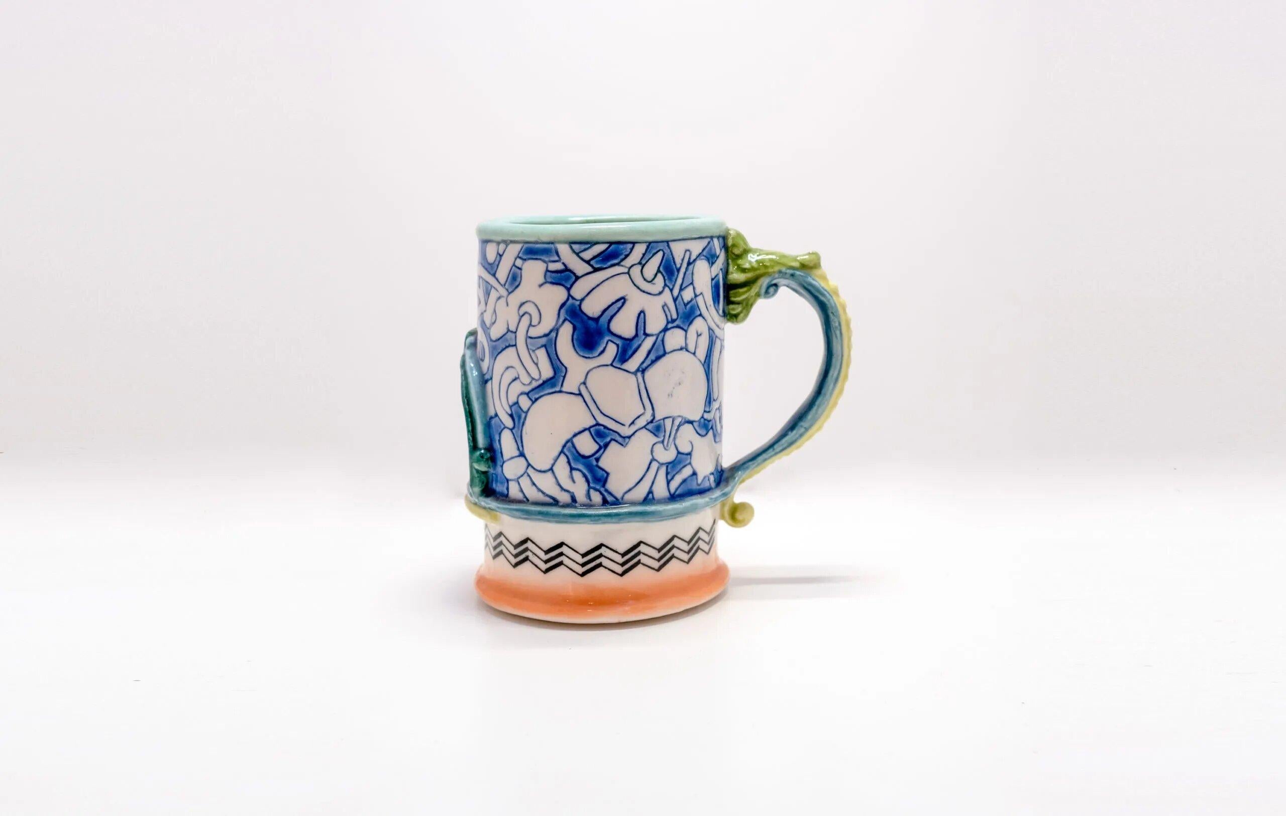 Ceramic Avant-Garde Portrait Cup - Pop Art Art by Ron Carlson