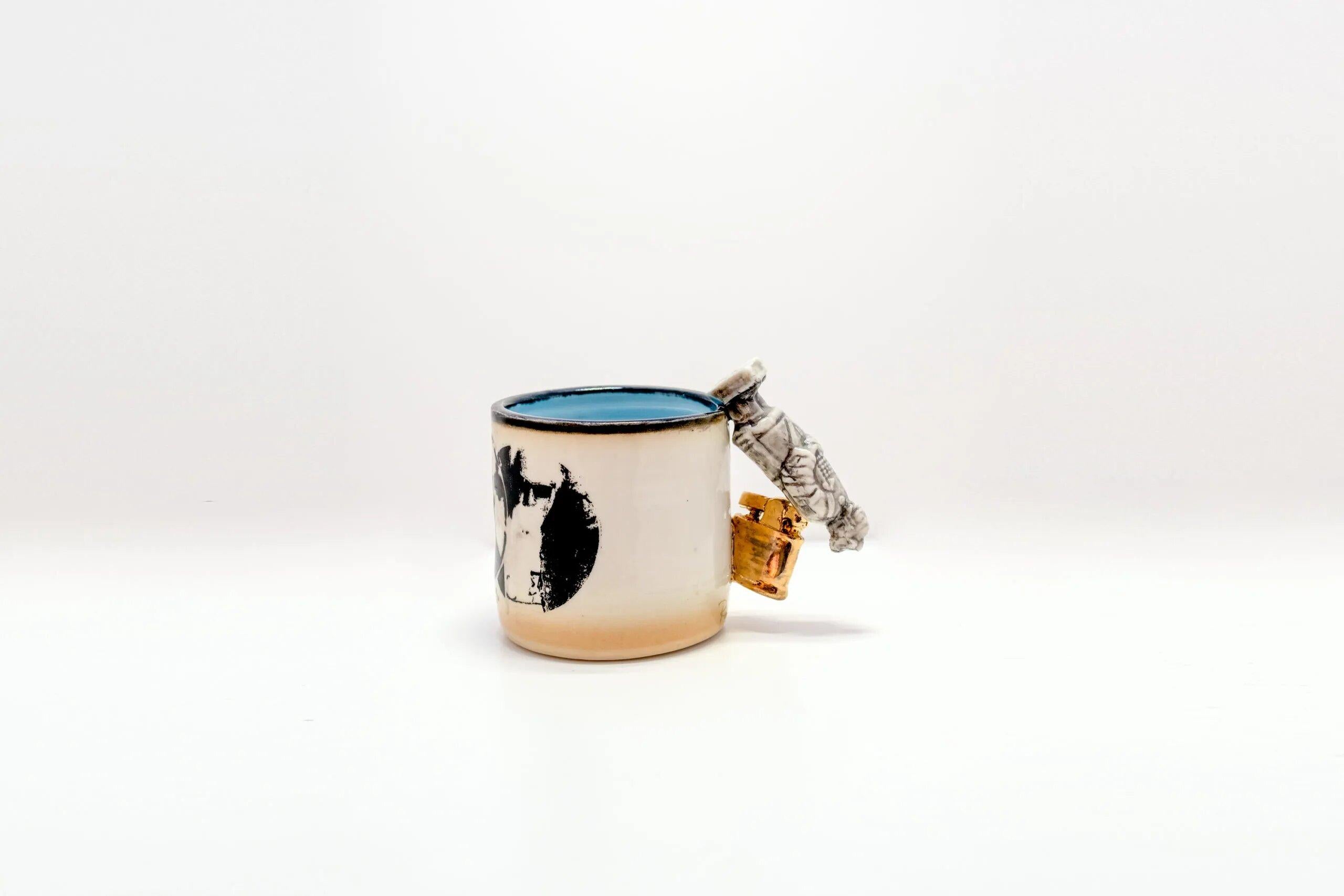 Ceramic Avant-Garde Small Statue Cup - Pop Art Art by Ron Carlson