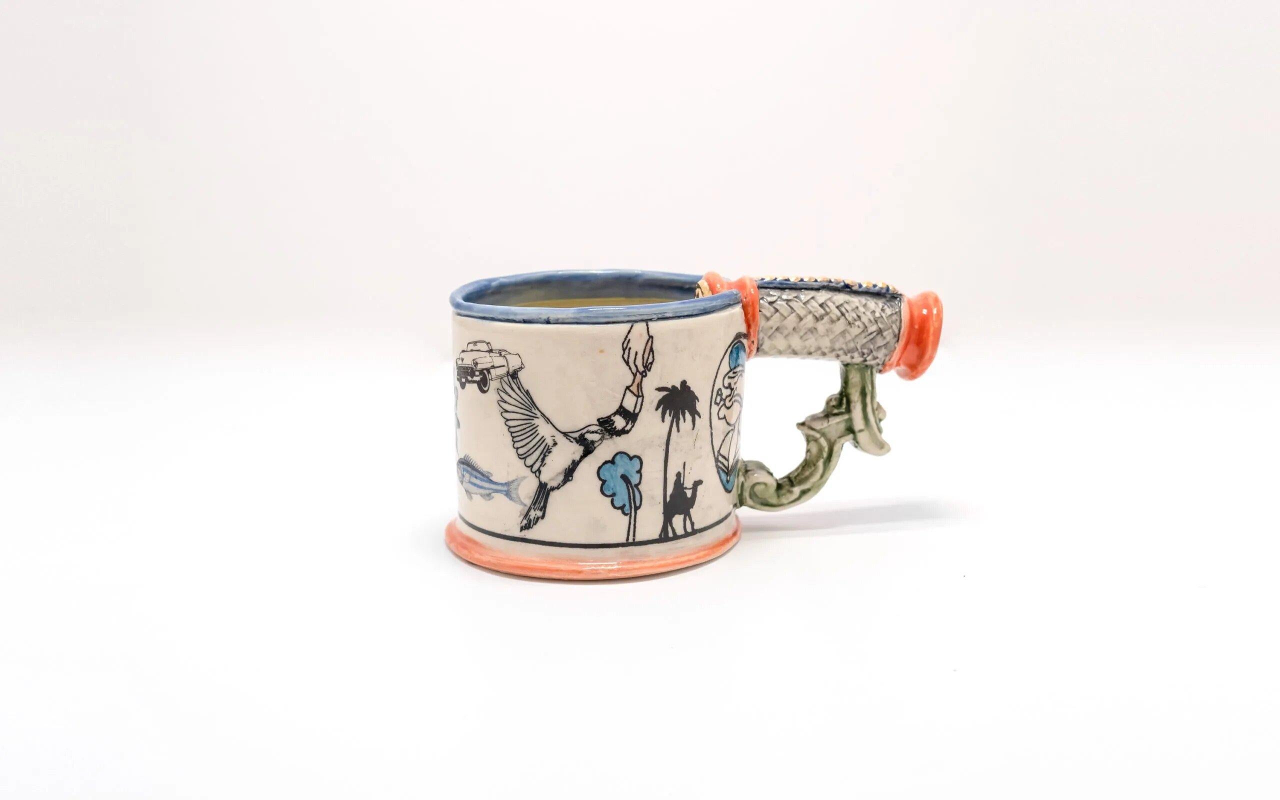 Ceramic Avant-Garde Sword Cup - Pop Art Art by Ron Carlson