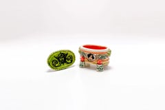 Contenitore con coperchio in ceramica Avant Garde Floral