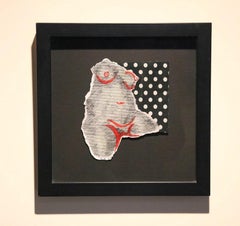 Dibujo figurativo expresionista, "Torso rayado"