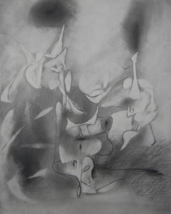 Abstrakte Zeichnung, „Graphitstudie für das Ritual“