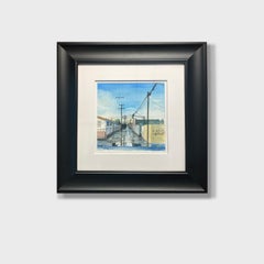 "Tagged", Impressionist Cityscape, Watercolor Painting, Framed, 2010-