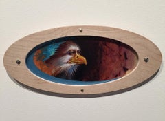 Original Magic Realism Acrylic Animal Painting, Christopher Polentz, "Eagle"