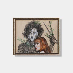 Surrealistische farbige Zeichnung aus der Popkultur, „Oh, Edward“ von Evgeniya Golik