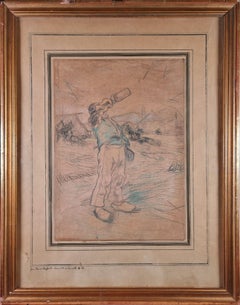 Figurative Zeichnungen und Aquarelle auf Papier