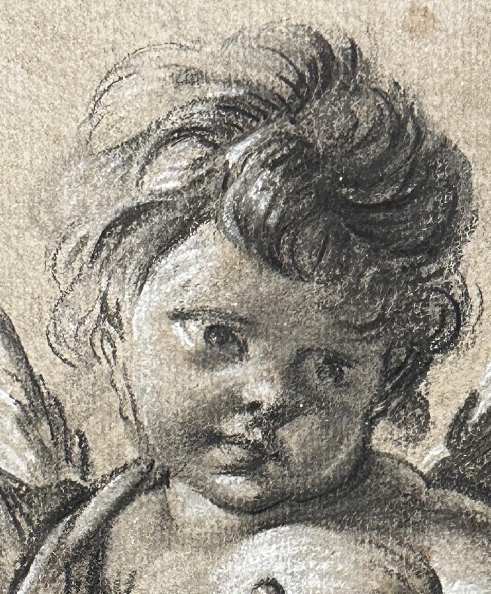 Étude d'un putto avec les attributs de la peinture - Rococo Art par François Boucher
