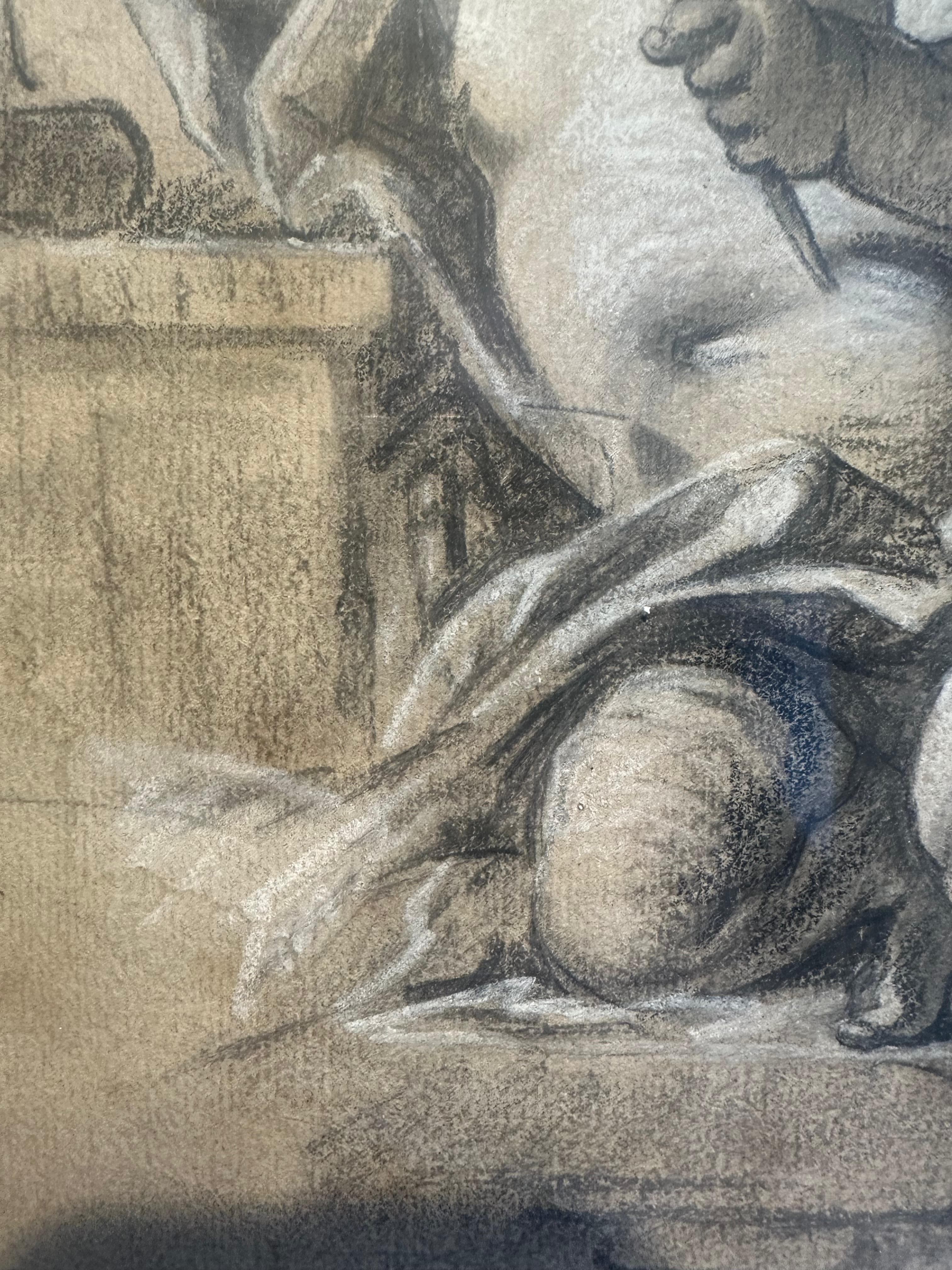 Étude d'un putto avec les attributs de la peinture en vente 2