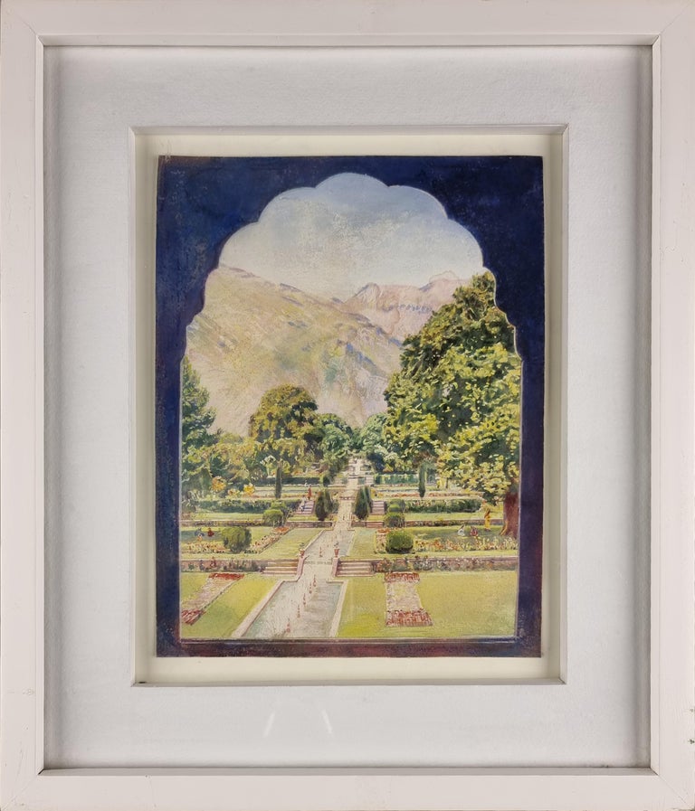 Four Indian landscape paintings by illustrator P. G. Sirur. Bombay school For Sale 3