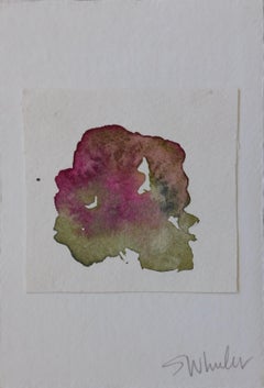“ Flora Sage with Magenta”.  Framed Watercolor by S. Wheeler. 