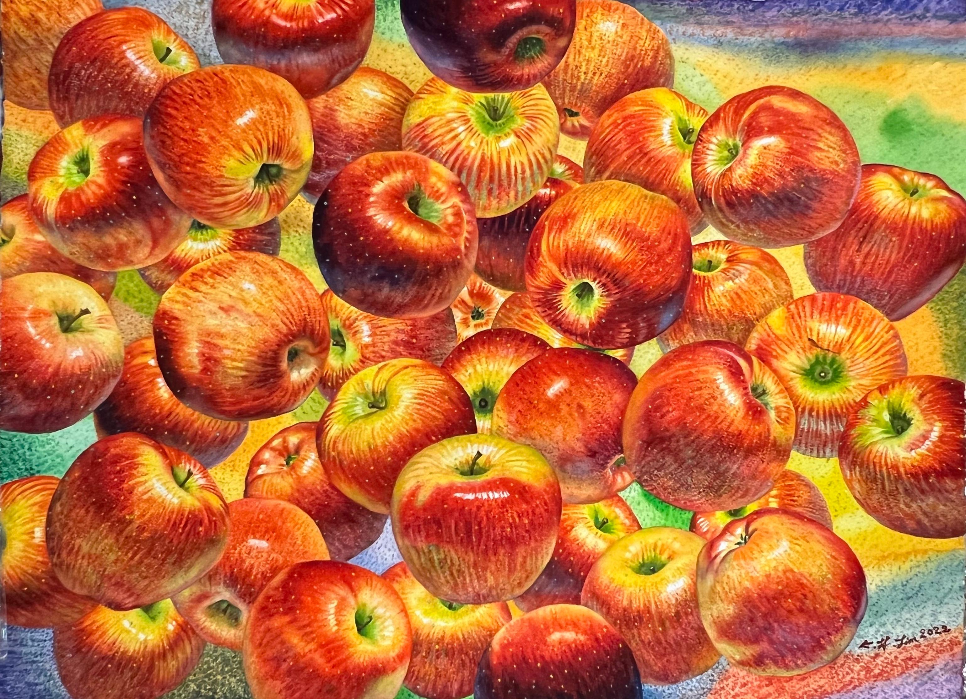 Lim Kim Hai Still-Life - Joyful Living '22.Apple Painting