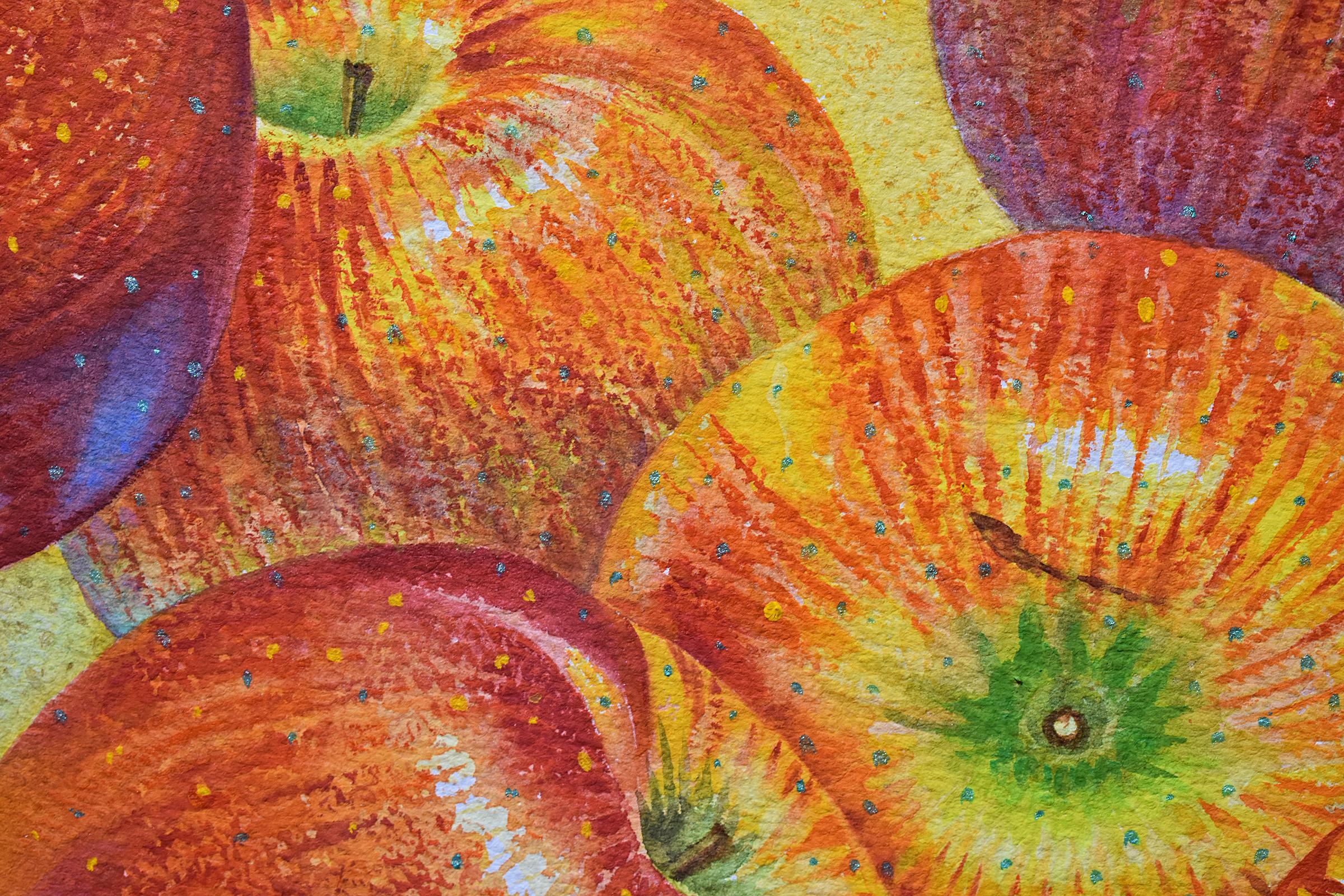 Joyful Living '22.Apple Painting - Orange Still-Life by Lim Kim Hai
